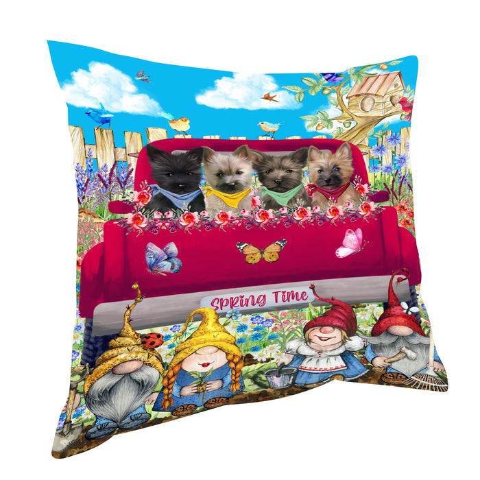 Cairn Terrier Pillow, Cushion Throw Pillows for Sofa Couch Bed, Explore a Variety of Designs, Custom, Personalized, Dog and Pet Lovers Gift