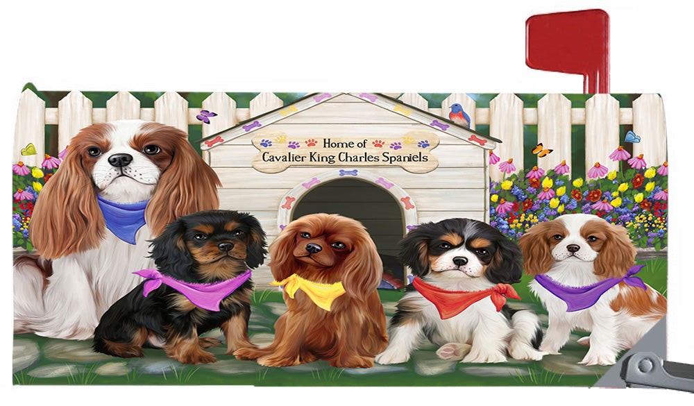 Spring Dog House Cavalier King Charles Spaniel Dogs Magnetic Mailbox Cover MBC48633
