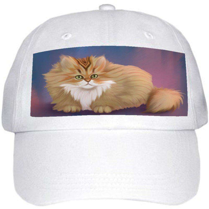Chinchilla Golden Persian Cat Ball Hat Cap Off White