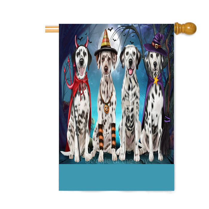 Personalized Happy Halloween Trick or Treat Dalmatian Dogs Custom House Flag FLG64043
