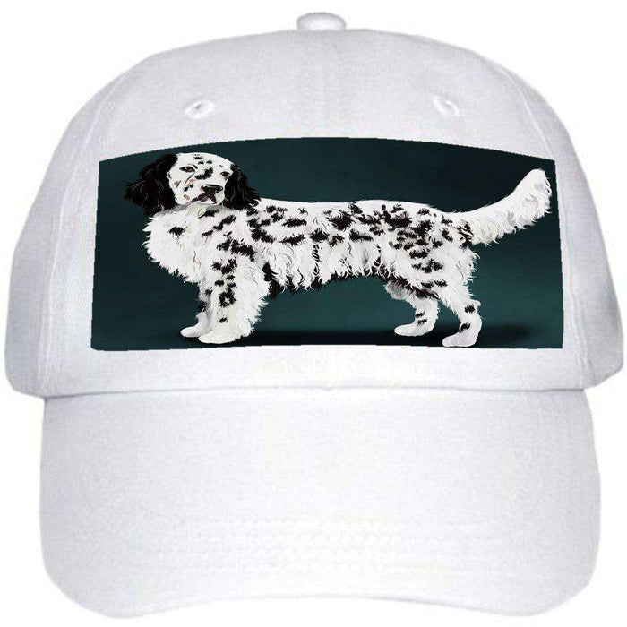 English Setter Dog Ball Hat Cap Off White