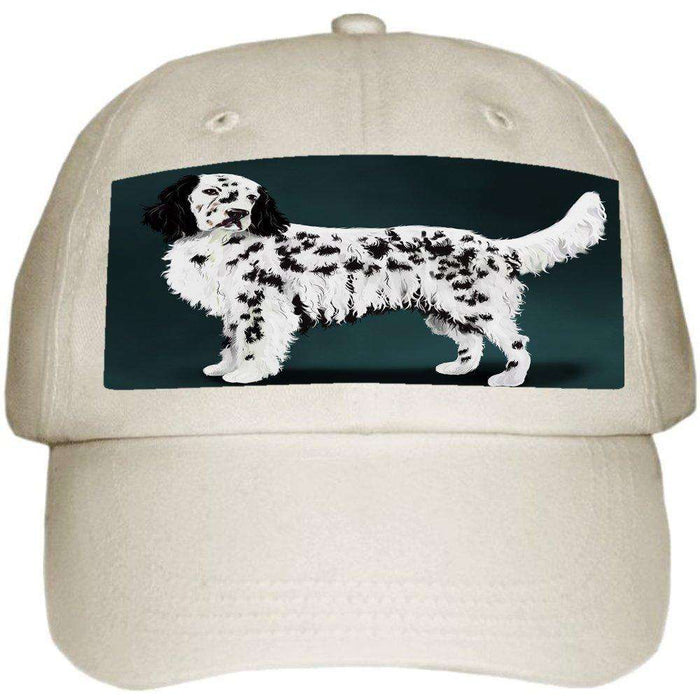 English Setter Dog Ball Hat Cap Off White