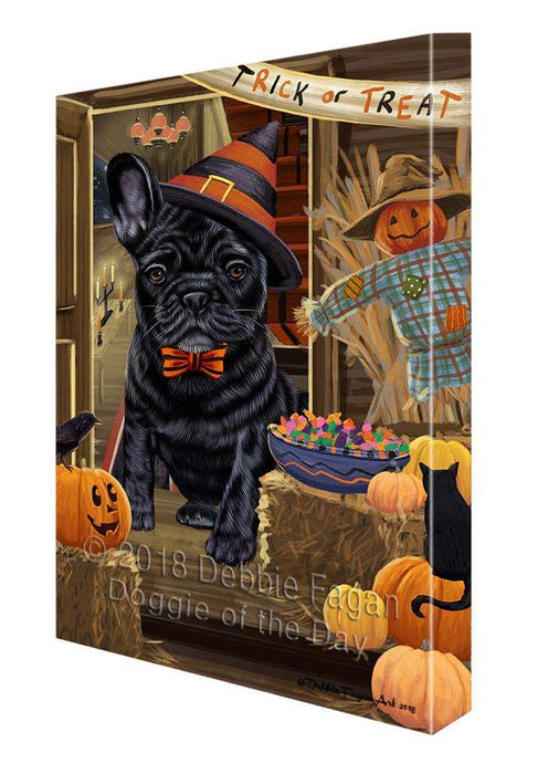 Enter at Own Risk Trick or Treat Halloween French Bulldog Canvas Print Wall Art Décor CVS95957