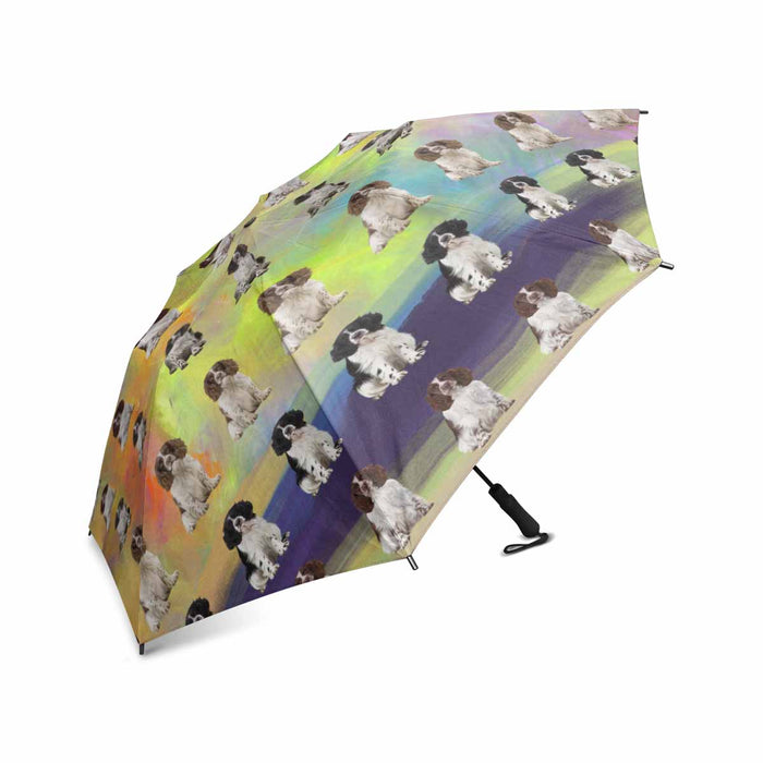 Springer Spaniel Dogs  Semi-Automatic Foldable Umbrella