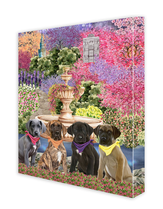 Great Dane Wall Art Canvas, Explore a Variety of Designs, Custom Digital Painting, Personalized, Ready to Hang Room Decor, Dog Gift for Pet Lovers