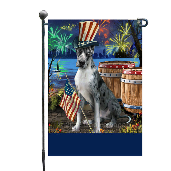 Personalized 4th of July Firework Great Dane Dog Custom Garden Flags GFLG-DOTD-A57933
