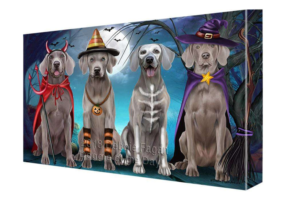 Happy Halloween Trick or Treat Weimaraner Dog Canvas Print Wall Art Décor CVS90107