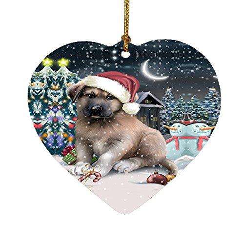 Have a Holly Jolly Anatolian Shepherd Dog Christmas Heart Ornament POR1860