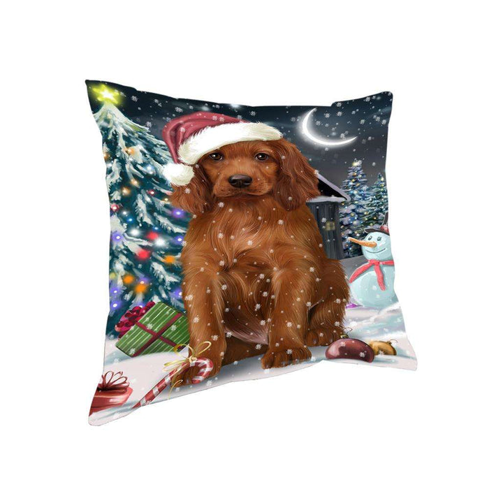 Have a Holly Jolly Irish Setter Dog Christmas Pillow PIL63008