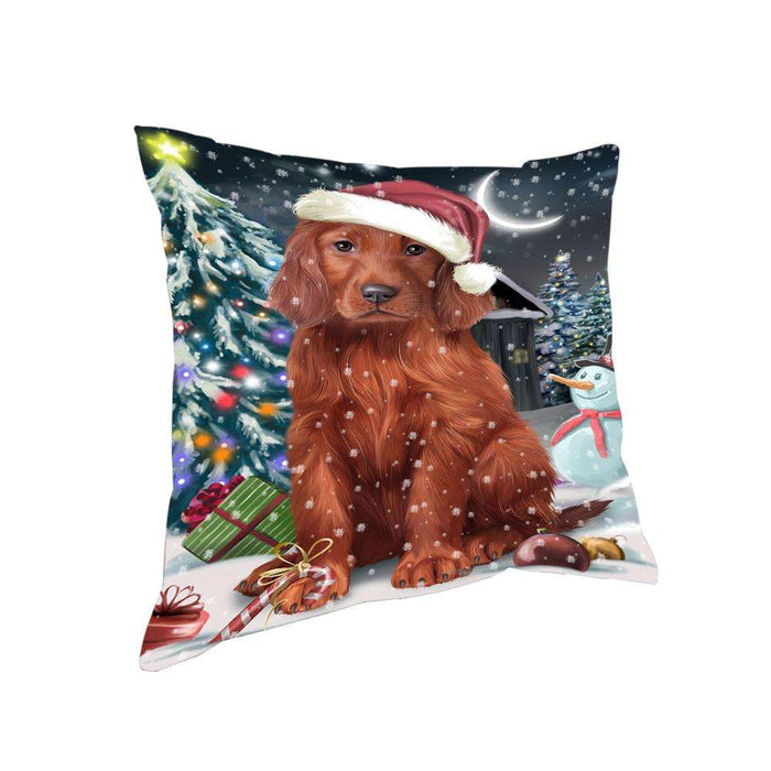 Have a Holly Jolly Irish Setter Dog Christmas Pillow PIL63016