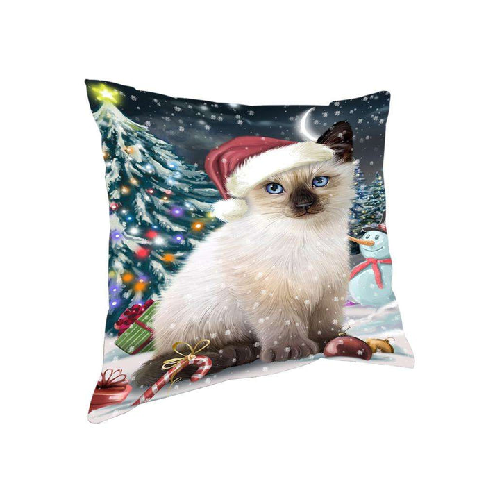 Have a Holly Jolly Siamese Cat Christmas Pillow PIL63052