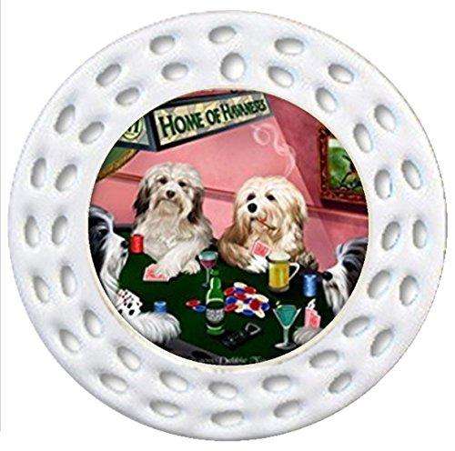 Home of Havanese Christmas Holiday Ornament 4 Dogs Playing Poker