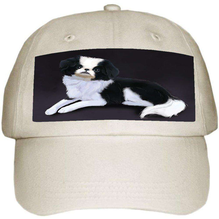 Japanese Chin Dog Ball Hat Cap Off White