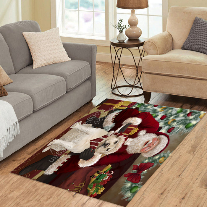 Santa's Christmas Surprise Labrador Dog Polyester Living Room Carpet Area Rug ARUG67615