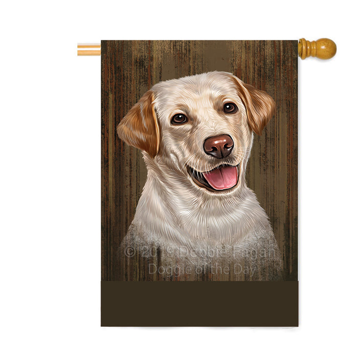 Personalized Rustic Labrador Dog Custom House Flag FLG64627
