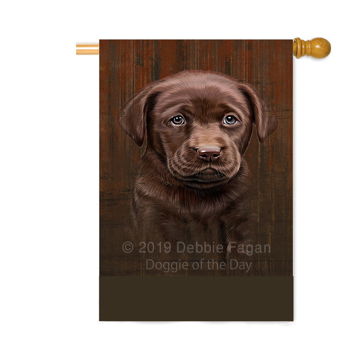 Personalized Rustic Labrador Dog Custom House Flag FLG64629