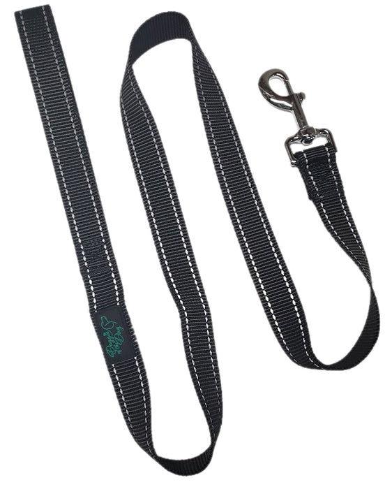 Reflective Nylon Buckle Dog Leash Black- We Donate to Rescues For Each Leash Purchased