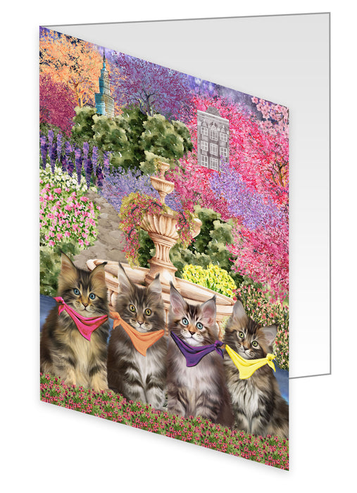Maine Coon Greeting Cards & Note Cards, Explore a Variety of Personalized Designs, Custom, Invitation Card with Envelopes, Cat and Pet Lovers Gift