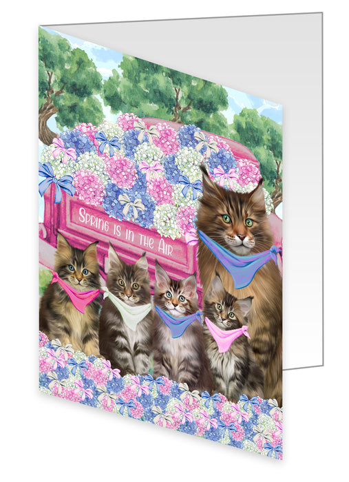 Maine Coon Greeting Cards & Note Cards: Explore a Variety of Designs, Custom, Personalized, Halloween Invitation Card with Envelopes, Gifts for Cat Lovers