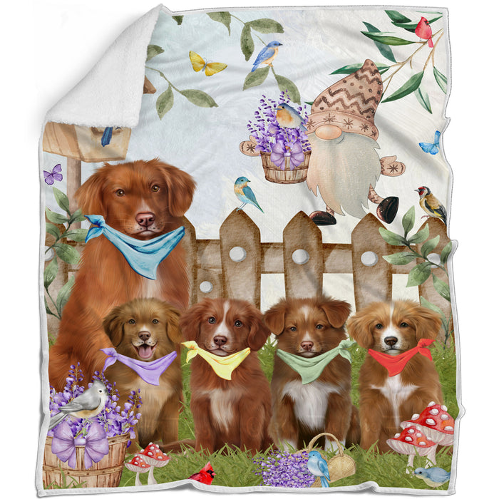 Nova Scotia Duck Tolling Retriever Bed Blanket, Explore a Variety of Designs, Personalized, Throw Sherpa, Fleece and Woven, Custom, Soft and Cozy, Dog Gift for Pet Lovers