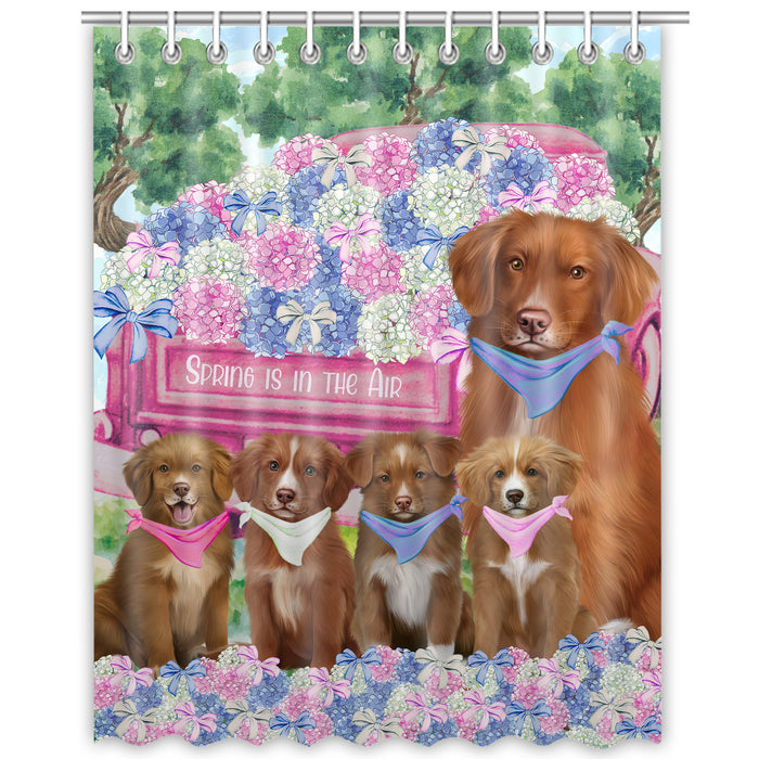 Nova Scotia Duck Tolling Retriever Shower Curtain, Explore a Variety of Custom Designs, Personalized, Waterproof Bathtub Curtains with Hooks for Bathroom, Gift for Dog and Pet Lovers