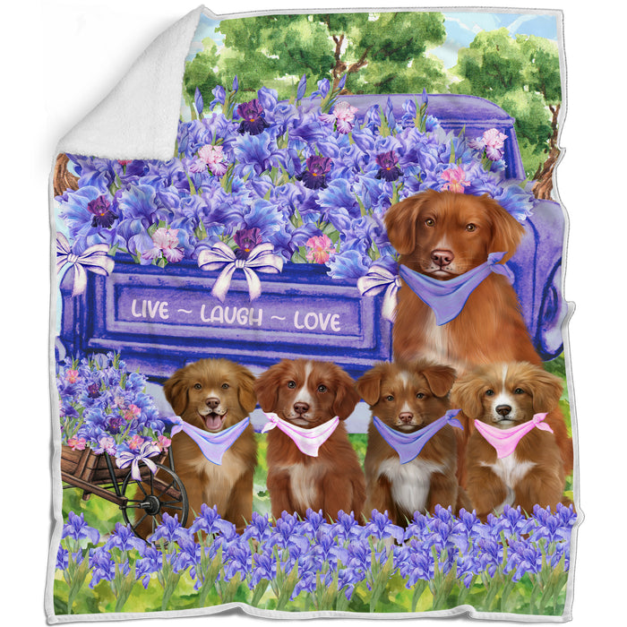 Nova Scotia Duck Tolling Retriever Blanket: Explore a Variety of Designs, Custom, Personalized Bed Blankets, Cozy Woven, Fleece and Sherpa, Gift for Dog and Pet Lovers