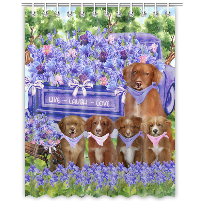 Nova Scotia Duck Tolling Retriever Shower Curtain: Explore a Variety of Designs, Personalized, Custom, Waterproof Bathtub Curtains for Bathroom Decor with Hooks, Pet Gift for Dog Lovers