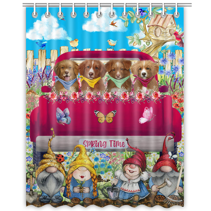 Nova Scotia Duck Tolling Retriever Shower Curtain: Explore a Variety of Designs, Custom, Personalized, Waterproof Bathtub Curtains for Bathroom with Hooks, Gift for Dog and Pet Lovers