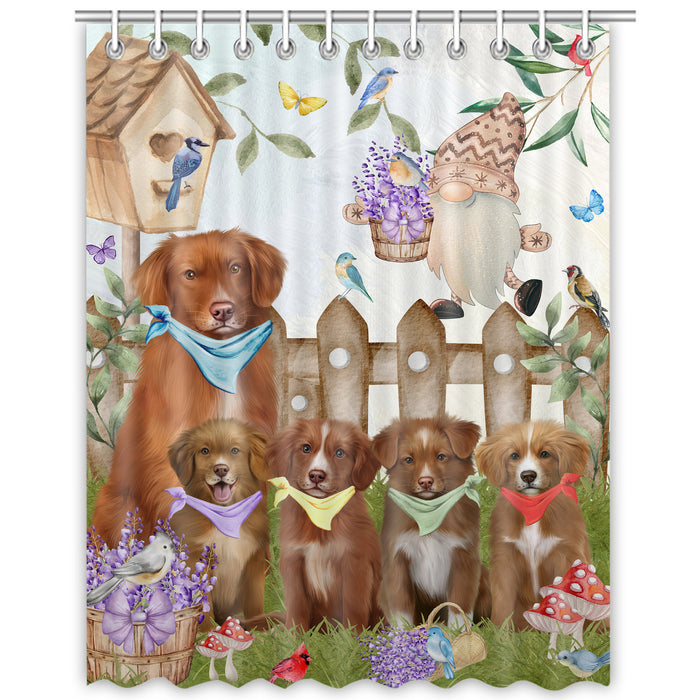Nova Scotia Duck Tolling Retriever Shower Curtain, Explore a Variety of Custom Designs, Personalized, Waterproof Bathtub Curtains with Hooks for Bathroom, Gift for Dog and Pet Lovers