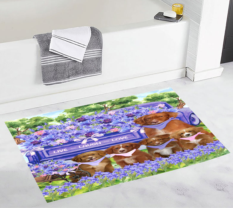 Nova Scotia Duck Tolling Retriever Bath Mat: Non-Slip Bathroom Rug Mats, Custom, Explore a Variety of Designs, Personalized, Gift for Pet and Dog Lovers