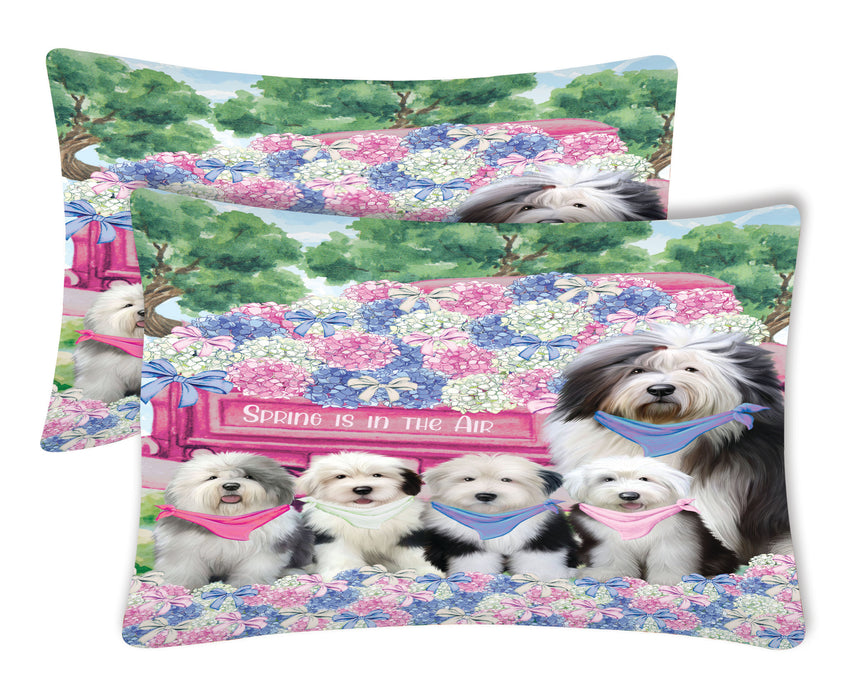 Old English Sheepdog Pillow Case with a Variety of Designs, Custom, Personalized, Super Soft Pillowcases Set of 2, Dog and Pet Lovers Gifts