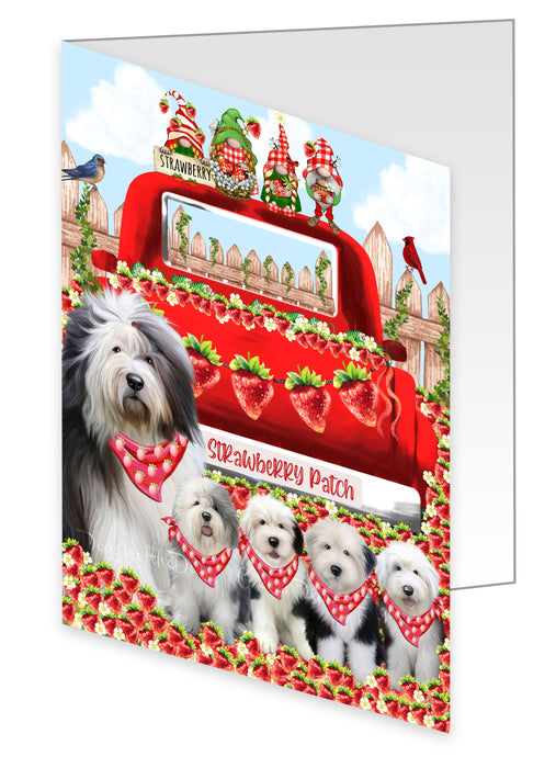 Old English Sheepdog Greeting Cards & Note Cards: Explore a Variety of Designs, Custom, Personalized, Halloween Invitation Card with Envelopes, Gifts for Dog Lovers