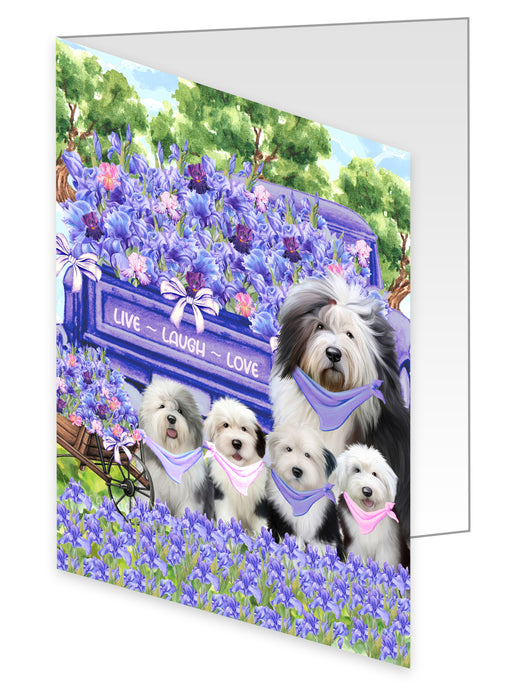 Old English Sheepdog Greeting Cards & Note Cards: Explore a Variety of Designs, Custom, Personalized, Halloween Invitation Card with Envelopes, Gifts for Dog Lovers