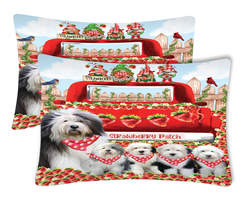 Old English Sheepdog Pillow Case with a Variety of Designs, Custom, Personalized, Super Soft Pillowcases Set of 2, Dog and Pet Lovers Gifts