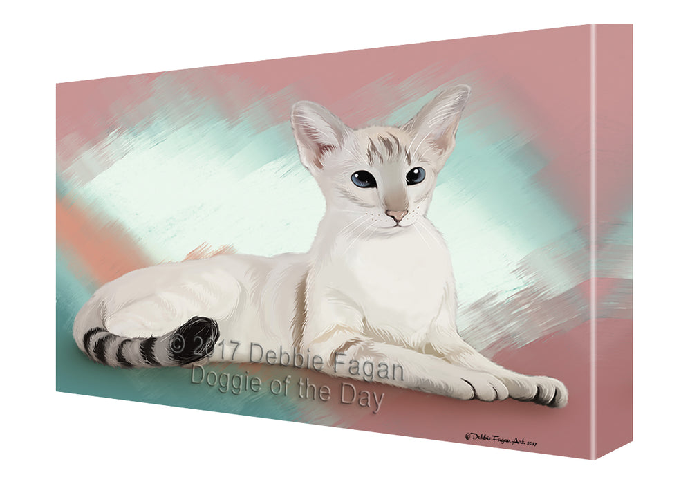 Oriental Blue-Point Siamese Cat Canvas Wall Art CVS48072