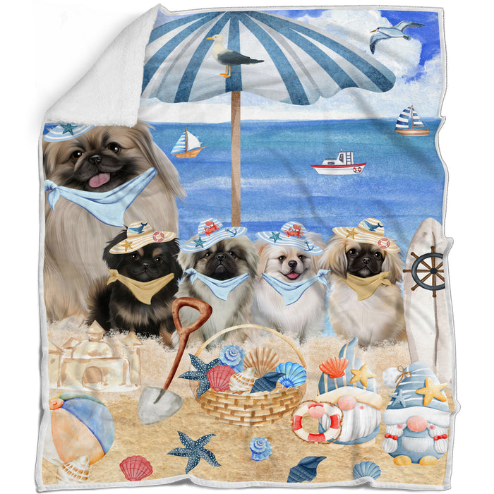 Pekingese Blanket: Explore a Variety of Designs, Personalized, Custom Bed Blankets, Cozy Sherpa, Fleece and Woven, Dog Gift for Pet Lovers