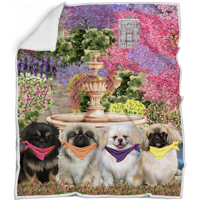 Pekingese Blanket: Explore a Variety of Designs, Custom, Personalized Bed Blankets, Cozy Woven, Fleece and Sherpa, Gift for Dog and Pet Lovers