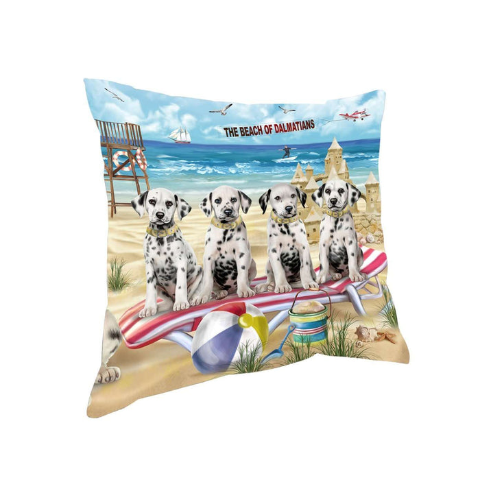 Pet Friendly Beach Dalmatians Dog Pillow PIL50420