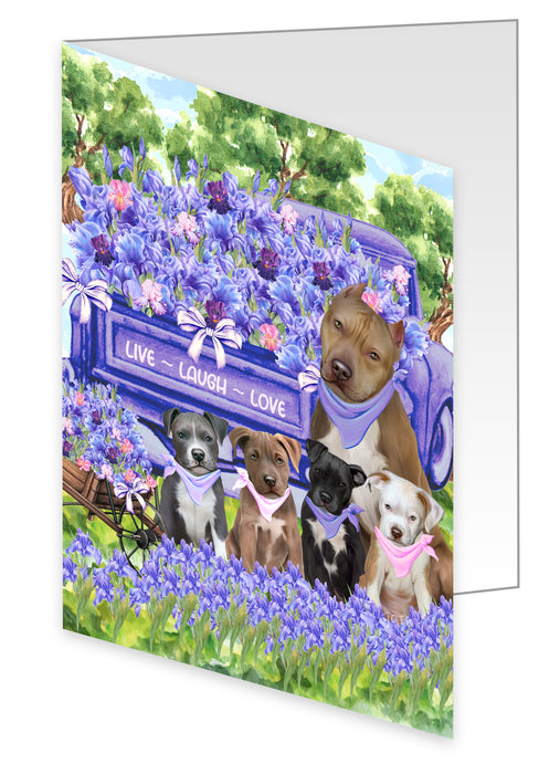 Pit Bull Greeting Cards & Note Cards with Envelopes: Explore a Variety of Designs, Custom, Invitation Card Multi Pack, Personalized, Gift for Pet and Dog Lovers