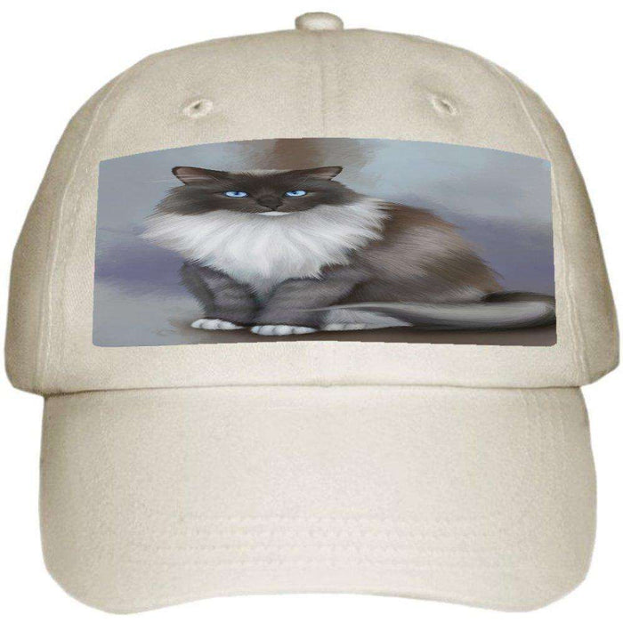 Ragdoll Cat Ball Hat Cap Off White