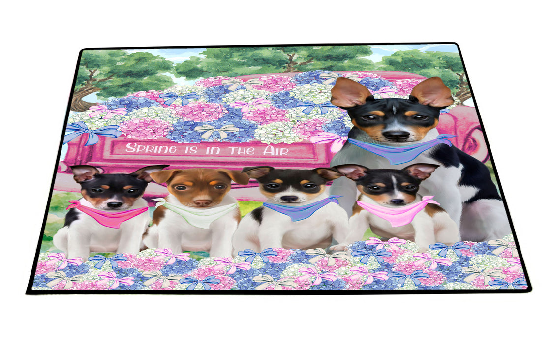 Rat Terrier Floor Mats: Explore a Variety of Designs, Personalized, Custom, Halloween Anti-Slip Doormat for Indoor and Outdoor, Dog Gift for Pet Lovers