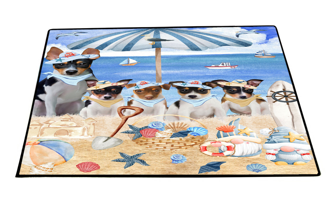 Rat Terrier Floor Mat and Door Mats, Explore a Variety of Designs, Personalized, Anti-Slip Welcome Mat for Outdoor and Indoor, Custom Gift for Dog Lovers
