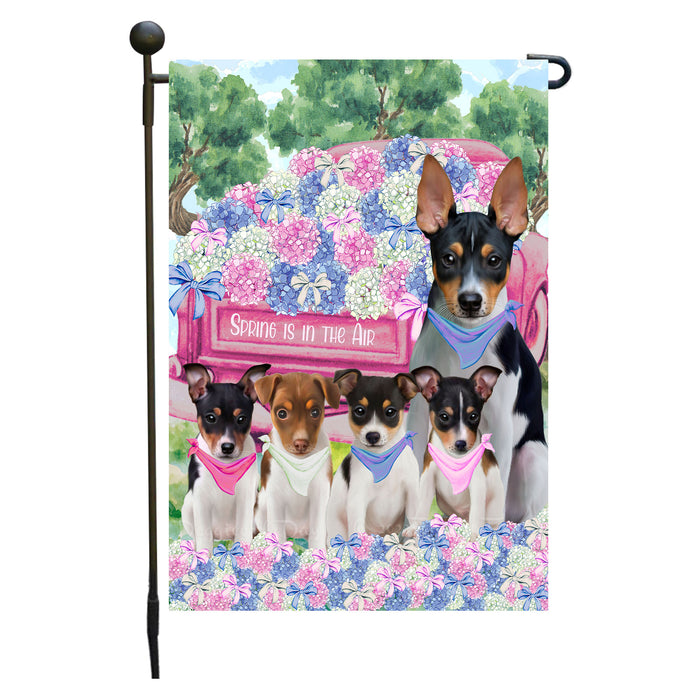 Rat Terrier Dogs Garden Flag: Explore a Variety of Personalized Designs, Double-Sided, Weather Resistant, Custom, Outdoor Garden Yard Decor for Dog and Pet Lovers