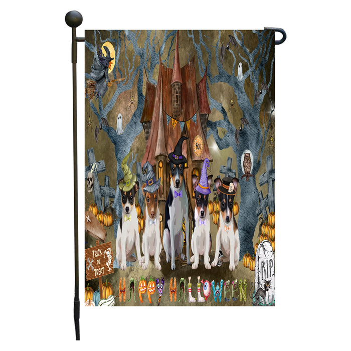 Rat Terrier Dogs Garden Flag: Explore a Variety of Designs, Personalized, Custom, Weather Resistant, Double-Sided, Outdoor Garden Halloween Yard Decor for Dog and Pet Lovers