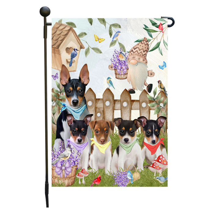 Rat Terrier Dogs Garden Flag: Explore a Variety of Designs, Custom, Personalized, Weather Resistant, Double-Sided, Outdoor Garden Yard Decor for Dog and Pet Lovers