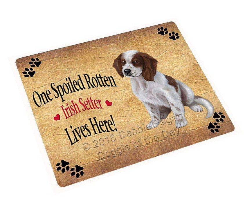 Red And White Irish Setter Puppy Spoiled Rotten Dog Refrigerator Magnet