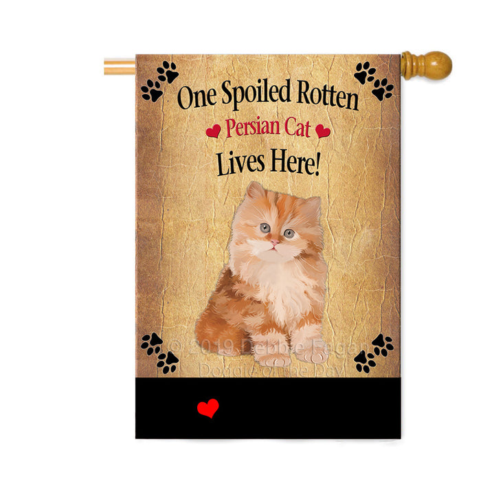 Personalized Spoiled Rotten Red Persian Cat Custom House Flag FLG-DOTD-A63303