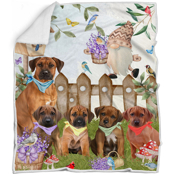 Rhodesian Ridgeback Blanket: Explore a Variety of Custom Designs, Bed Cozy Woven, Fleece and Sherpa, Personalized Dog Gift for Pet Lovers