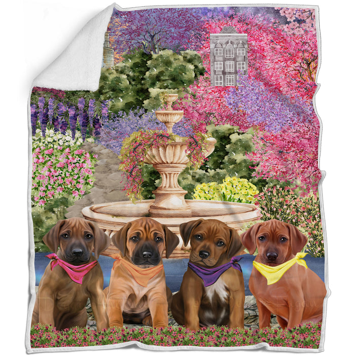 Rhodesian Ridgeback Blanket: Explore a Variety of Custom Designs, Bed Cozy Woven, Fleece and Sherpa, Personalized Dog Gift for Pet Lovers