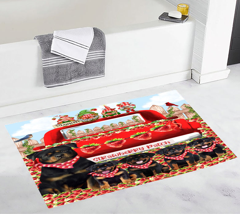 Rottweiler Bath Mat: Non-Slip Bathroom Rug Mats, Custom, Explore a Variety of Designs, Personalized, Gift for Pet and Dog Lovers
